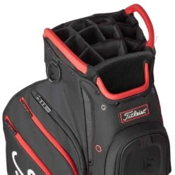 Titleist Cart 15 Cart Bag 15 Titleist Cart 15 Cart Bag -Fairway Finds titleist 2022 cart 15 cart bag black black red top itempicture 1