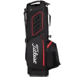 Titleist Hybrid 5 Stand Bag -Fairway Finds titleist 2023 hybrid 5 stand bag black black red back itempicture