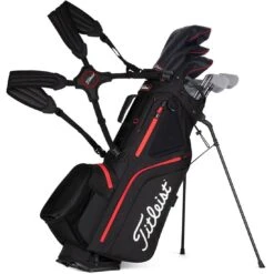 Titleist Hybrid 5 Stand Bag -Fairway Finds titleist 2023 hybrid 5 stand bag black black red straps itempicture