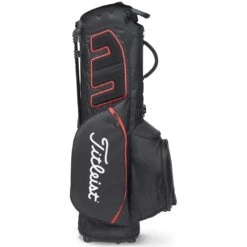 Titleist Players 5 Stand Bag -Fairway Finds titleist 2023 players 5 stand bag black black red back itempicture